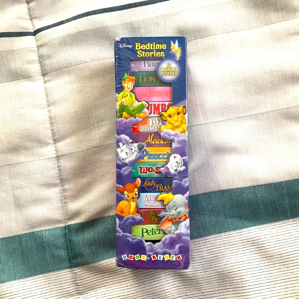 NWT DISNEY BEDTIME STORIES • 12 Board Book Block Set